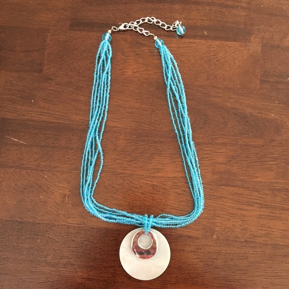 Aqua Beaded Necklace